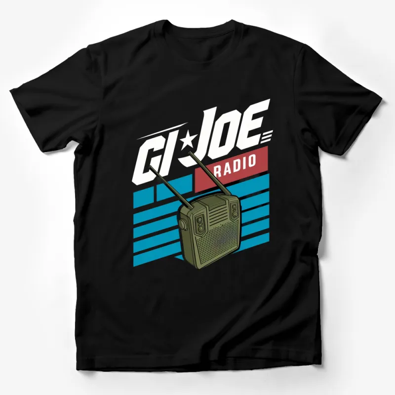 Vintage Style G.I. Joe Radio Graphic T-Shirt, Retro Military Inspired Tee, Unique Gift for Classic Animation Fans Male T-Shirt