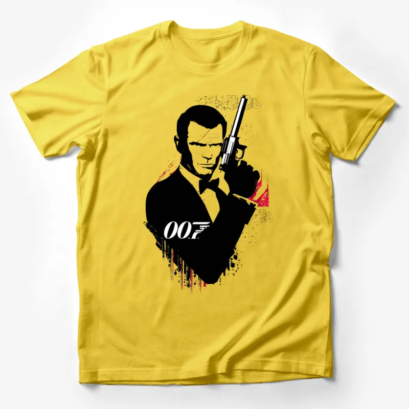 Men's Graphic Tee, Classic Secret Agent 007 Inspired Design, Movie Fan Art T-Shirt, Casual Wear, Cool Gift Idea Male T-Shirt