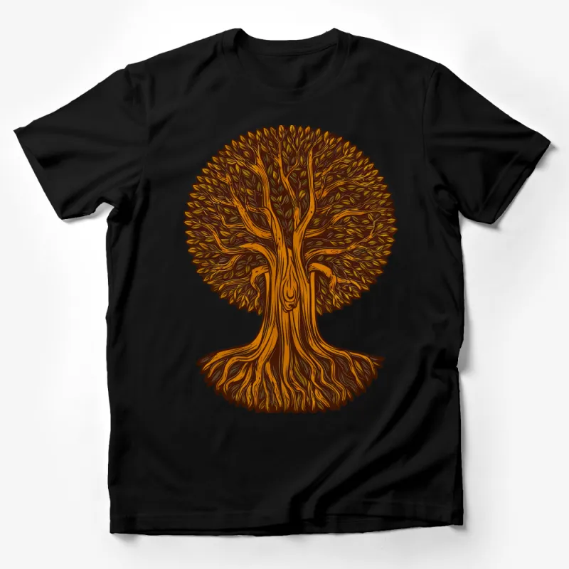 Nature Inspired Tree of Life T-Shirt, Earthy Aesthetic Graphic Tee, Unisex Artistic Cotton Shirt Male T-Shirt