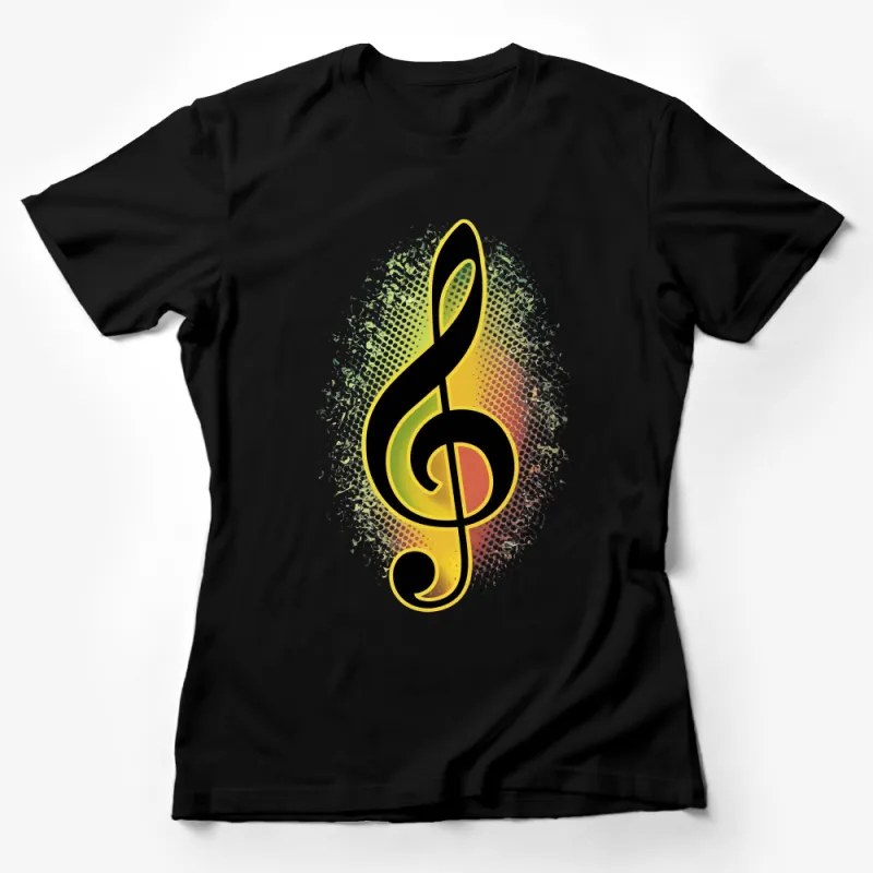 Colorful Music Note T-Shirt, Abstract Art Melody Tee, Unisex Musical Symbol Shirt, Gift for Musicians, Casual Graphic Tee Female T-Shirt