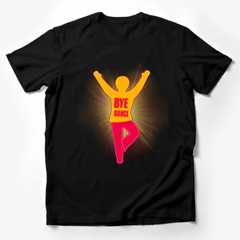 Unisex Bye Dance Graphic Tee, Vibrant Yellow Casual Streetwear, Comfortable Cotton T-Shirt, Dance Lovers Shirt, Bold Statement Top Male T-Shirt