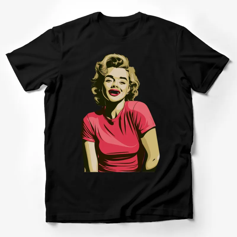 Vintage Style Iconic Woman T-Shirt, Retro Fashion Graphic Tee, Classic Hollywood Star Inspired Top, Feminine Casual Wear, Gift Idea Male T-Shirt