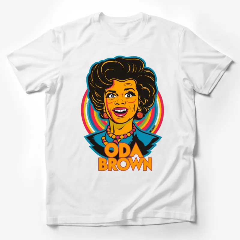 Oda Brown Inspired Retro Style T-Shirt, Colorful Vintage Graphic Tee, Unisex Pop Culture Fashion Top Male T-Shirt