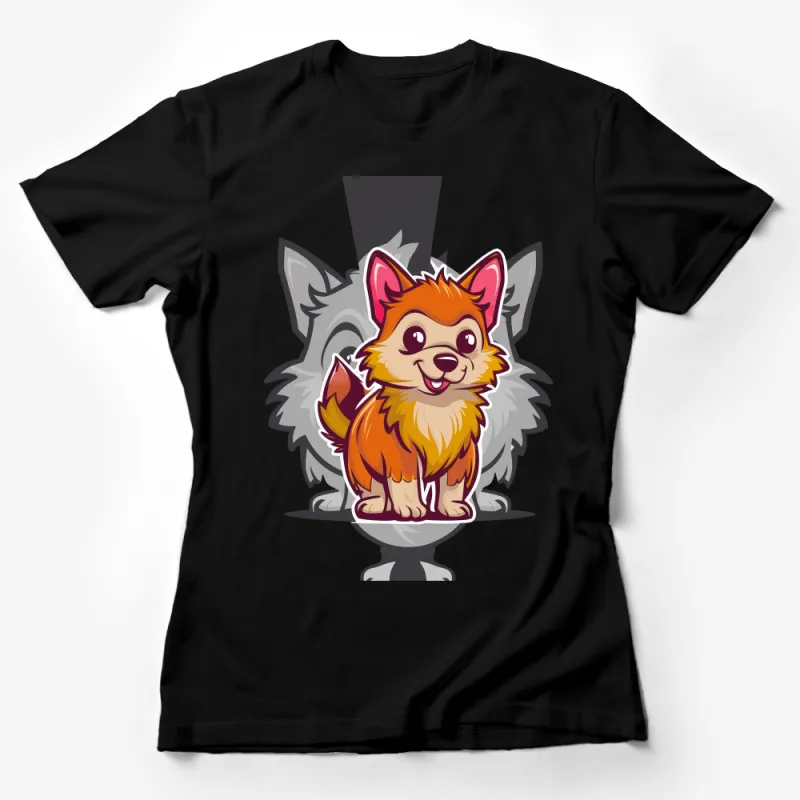 Cute Cartoon Fox T-Shirt, Unisex Animal Graphic Tee, Soft Cotton Kids and Adult Sizes, Casual Fox Illustration Top, Gift for Animal Lovers Female T-Shirt