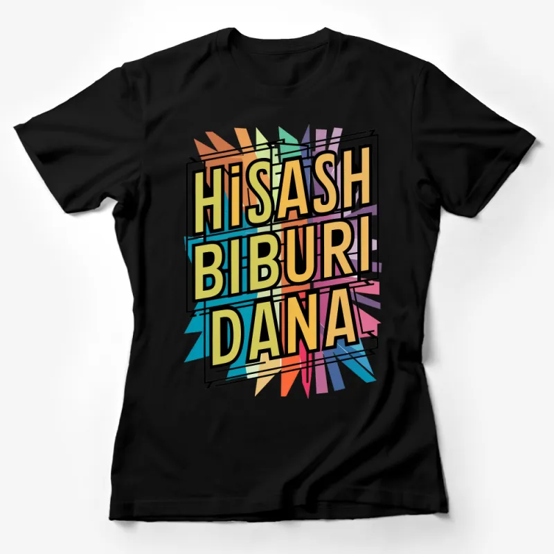 Retro Style Hisashiburi Dana T-Shirt, Colorful Vintage Font Tee, Unisex Graphic T-Shirt, Casual Streetwear Female T-Shirt