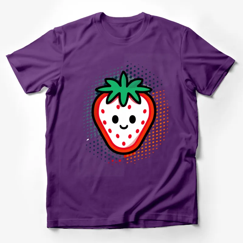 Cute Kawaii Strawberry T-Shirt for Women, Soft Cotton Summer Casual Tee, Fruit Graphic Shirt, Gift for Foodies Male T-Shirt