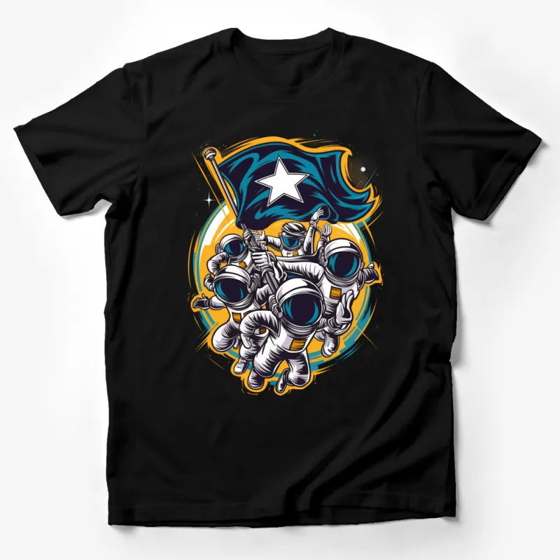 Astronaut Band Rockers T-Shirt, Space Music Lovers Tee, Cosmic Rock Band Graphic Shirt, Unisex Casual Streetwear Male T-Shirt