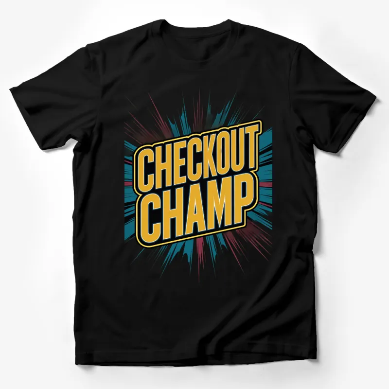 Explosive Checkout Champ Graphic T-Shirt, Bold Statement Casual Wear for Shopping Enthusiasts Male T-Shirt