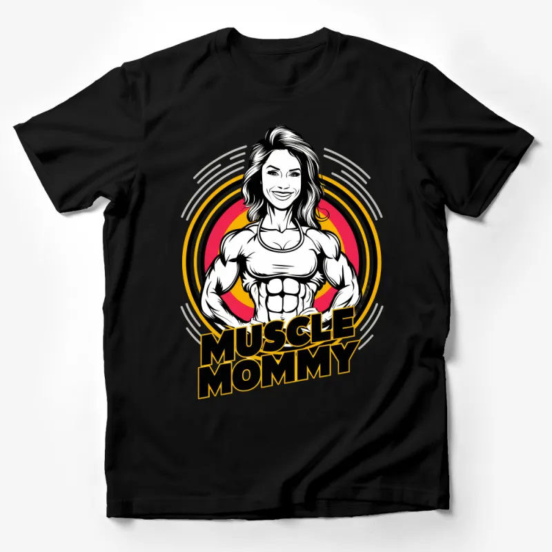 Strong Female Fitness T-Shirt, Muscle Mommy Gym Wear, Women's Empowerment Workout Tee, Motivational Bodybuilding Shirt Male T-Shirt