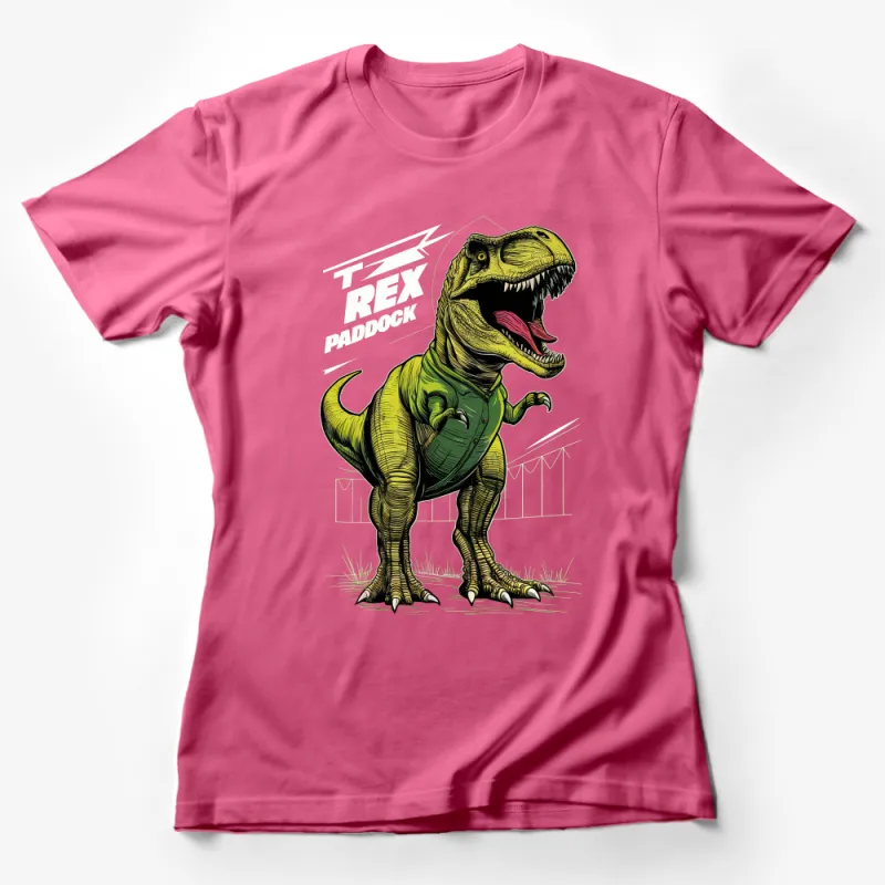 Dinosaur Graphic Tee, T-Rex in Shirt Illustration, Unique Dino Art T-Shirt, Prehistoric Fun Casual Wear, Unisex Apparel Female T-Shirt