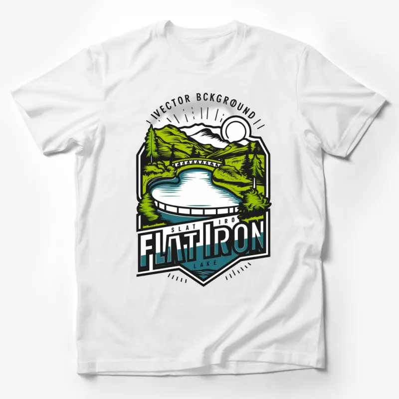 Adventure Awaits at Flatiron Lake Graphic Tee - Nature Enthusiast's Dream T-Shirt Male T-Shirt