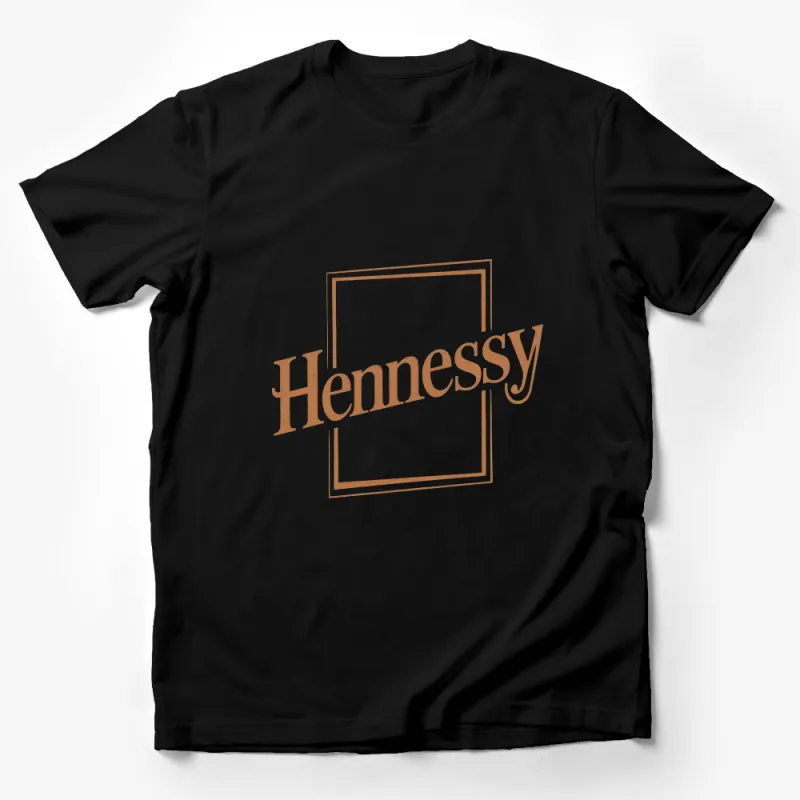 Hennessy Inspired Logo T-Shirt, Unisex Brown and White Casual Tee Male T-Shirt