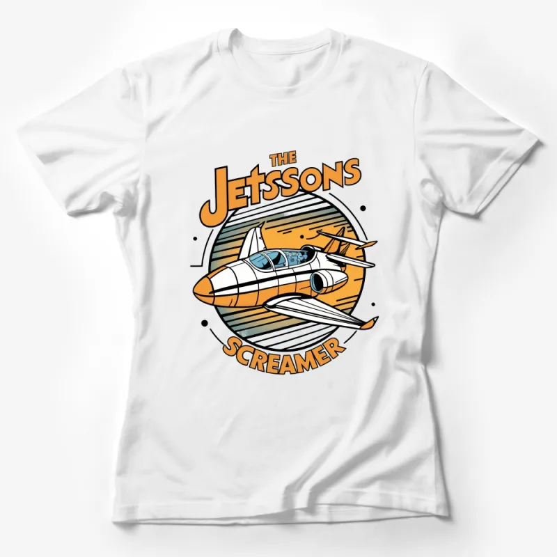 Vintage Jetsons T-Shirt, Classic Cartoon Spacecraft, Retro Sci-Fi Family Tee, Collector's Graphic Shirt, 90s Nostalgia, Unisex Apparel Female T-Shirt