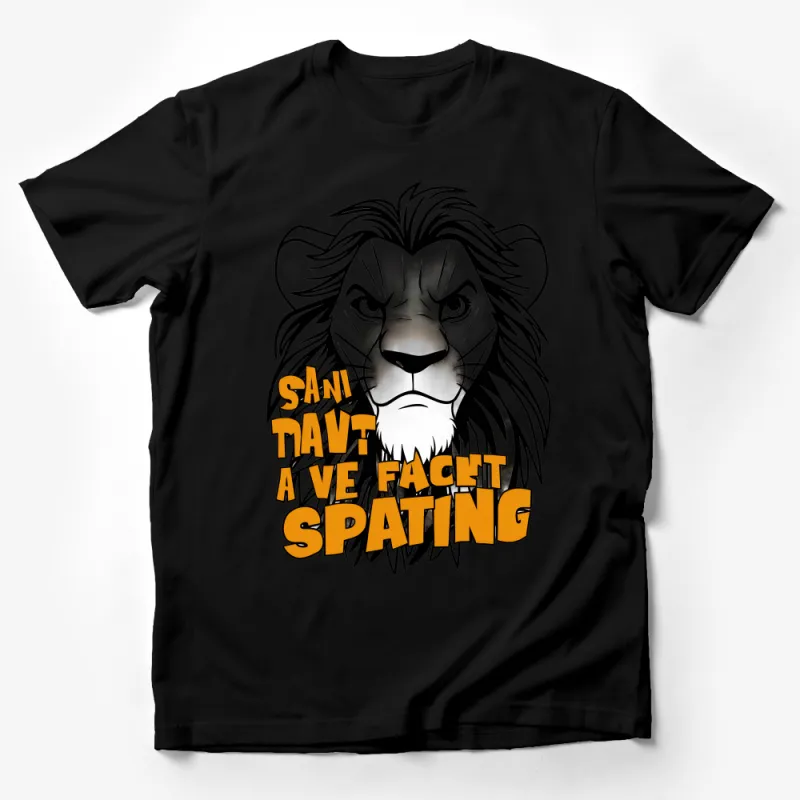 Graphic Lion T-Shirt, Bold Lion Face Tee, Unisex Statement Shirt, Casual Animal Print Top, Nature Inspired Apparel, Urban Jungle Style Male T-Shirt