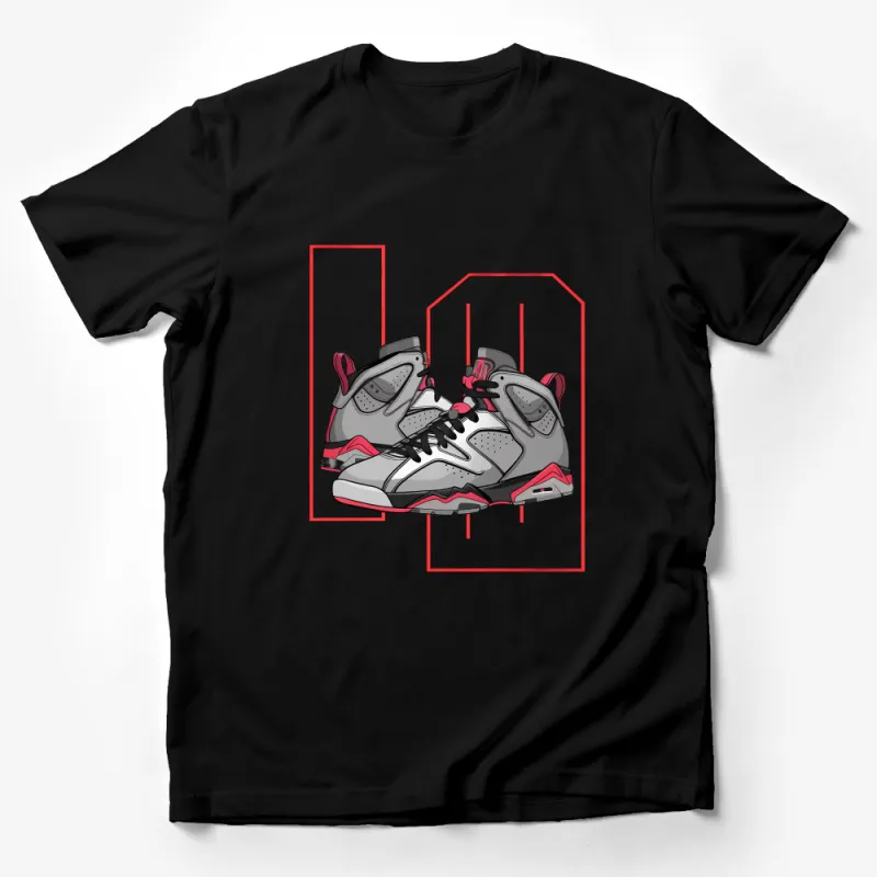 Stylish High-Top Basketball Sneaker Graphic T-Shirt for Sportswear Enthusiasts Male T-Shirt