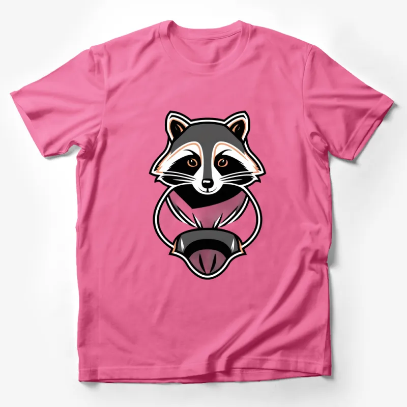 Cute Raccoon Graphic Tee, Unisex Animal Lover T-Shirt, Casual Cotton Top, Gift for Nature Fans Male T-Shirt