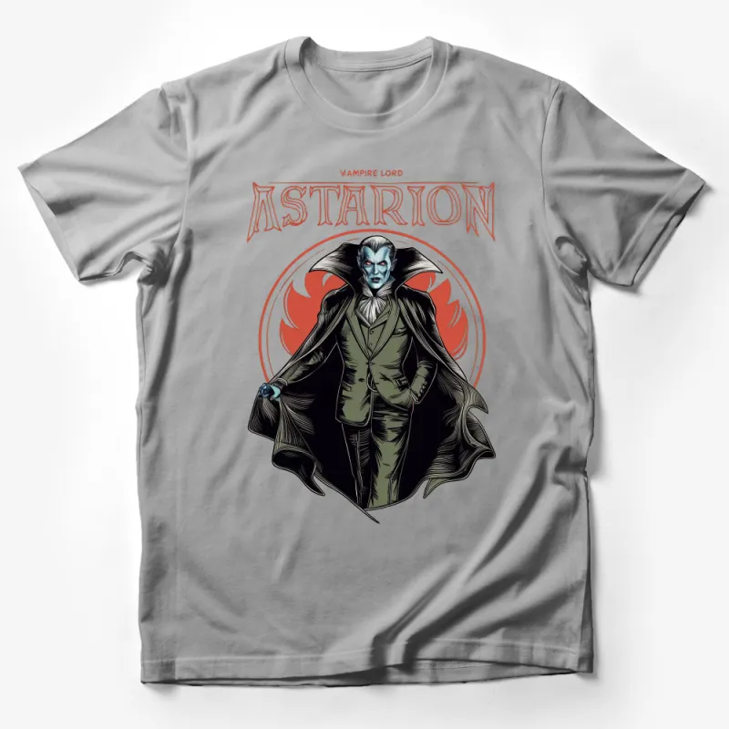 Vampire Lord Astarion Graphic Tee, Unisex Gothic T-Shirt, Fantasy Character Apparel, Stylish Horror Fan Clothing Male T-Shirt