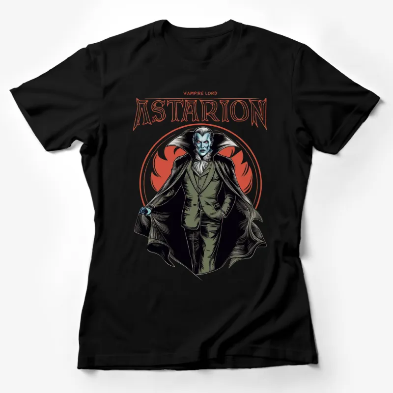 Vampire Lord Astarion Graphic Tee, Unisex Gothic T-Shirt, Fantasy Character Apparel, Stylish Horror Fan Clothing Female T-Shirt