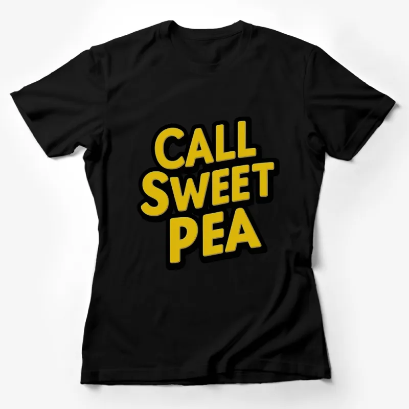 Bold Call Sweet Pea Graphic Tee, Retro Yellow and Black Shirt, Unisex Statement T-Shirt, Urban Style Top, Casual Wear Female T-Shirt