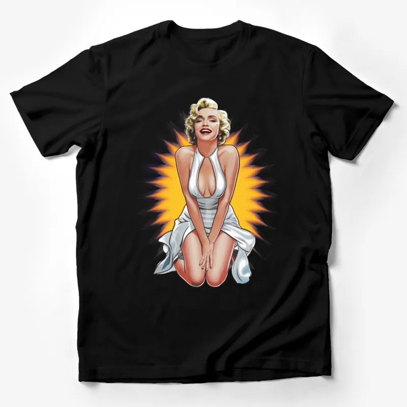 Vintage Inspired Iconic Starlet Graphic Tee, Unique Pop Art Style T-Shirt Male T-Shirt