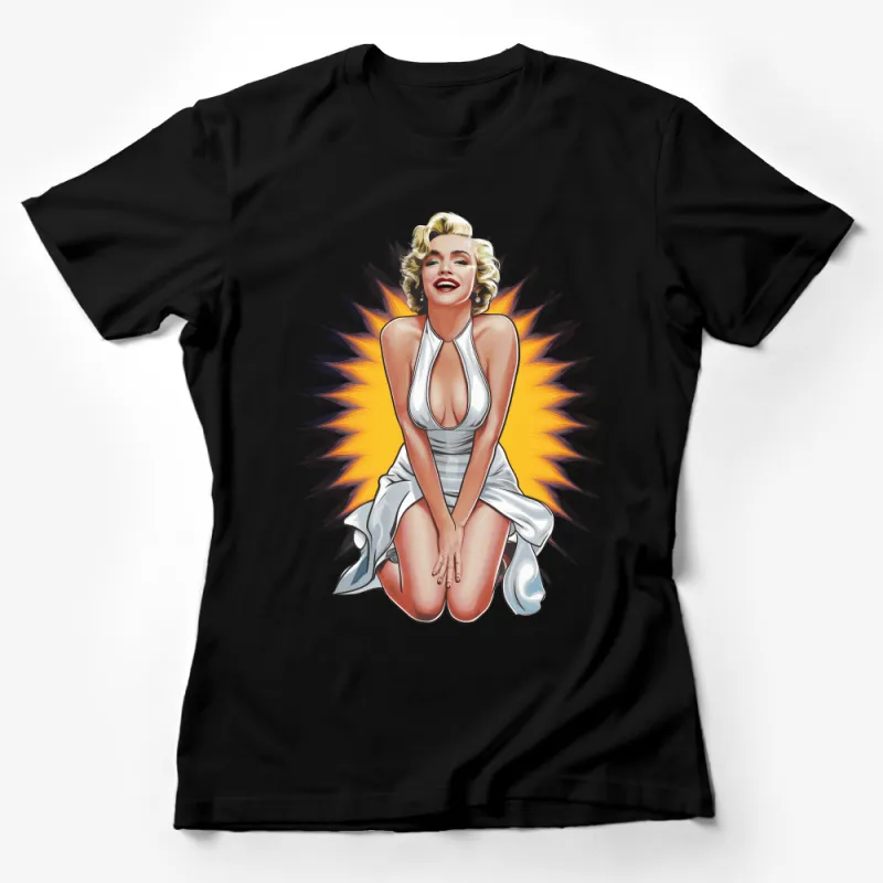 Vintage Inspired Iconic Starlet Graphic Tee, Unique Pop Art Style T-Shirt Female T-Shirt