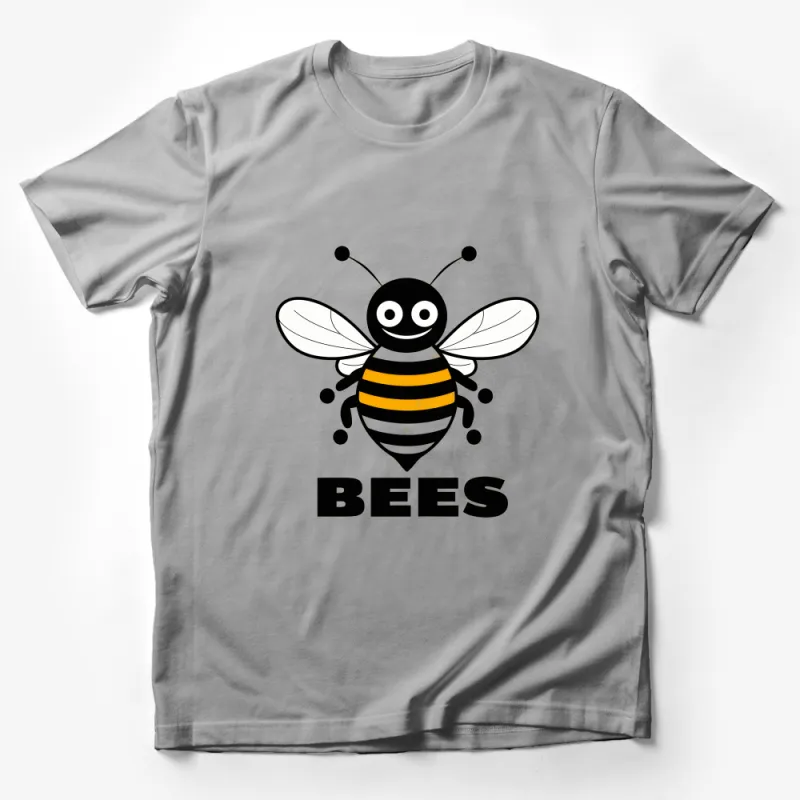 Unisex Bee Graphic Tee, Black and Yellow Insect Design, Nature Inspired Casual Wear, Summer Cotton T-Shirt, Fun Animal Shirt for All Male T-Shirt