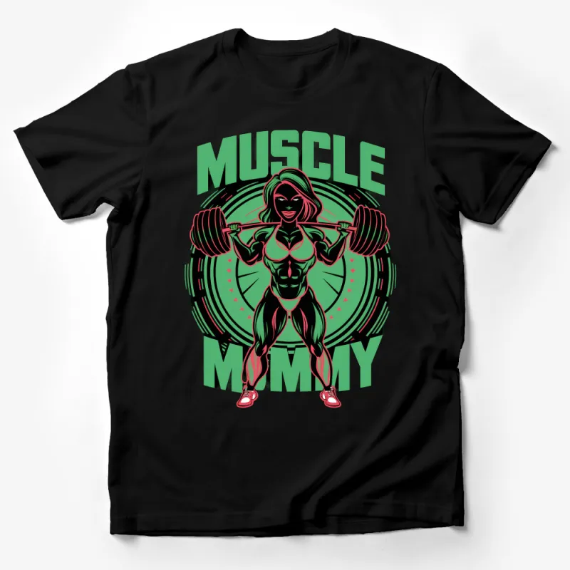 Women's Muscle Mommy Fitness T-Shirt, Gym Bodybuilding Tee, Strong Mother Workout Shirt, Gift for Fit Moms, Athletic Top, Plus Size Available Male T-Shirt