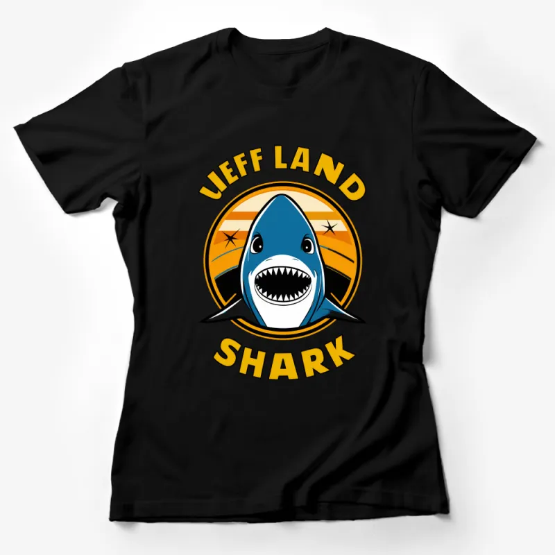 Jeff Land Shark Retro Style T-Shirt, Vintage Nautical Summer Tee, Casual Beach Fashion, Unisex Graphic Shirt Female T-Shirt