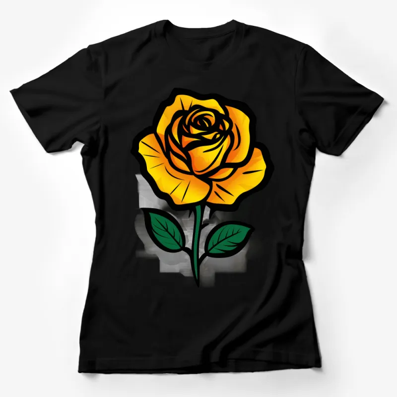 Yellow Rose Graphic Tee, Nature-Inspired Shirt, Floral Print Unisex T-Shirt, Casual Summer Outfit, Botanical Top, Gift for Gardeners Female T-Shirt