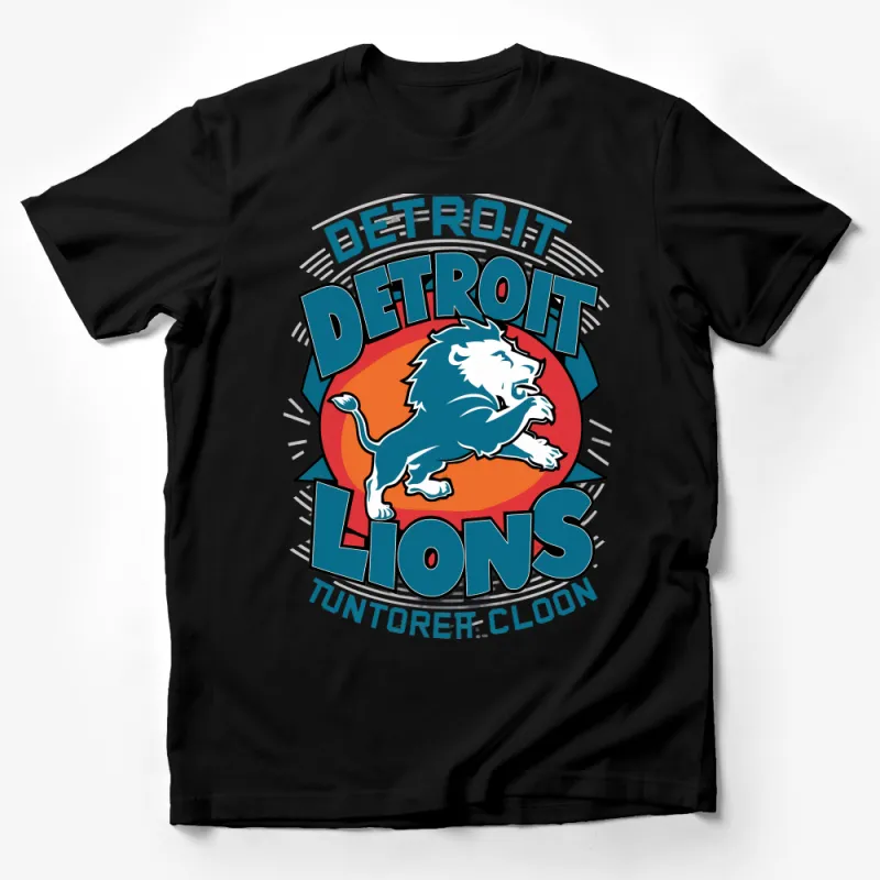 Detroit Lions Inspired Retro Graphic Tee, Vintage Sports Team Logo T-Shirt, Unisex Football Fan Apparel Gift Male T-Shirt