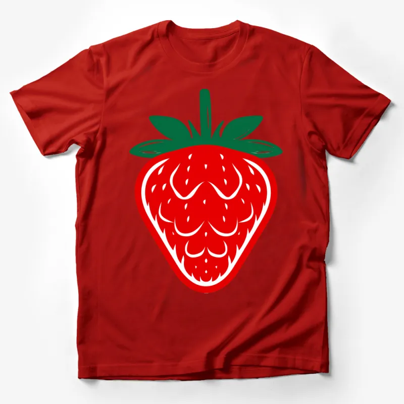 Women's Strawberry Graphic Tee, Cute Summer Fruit Design T-Shirt, Casual Red Berry Top, Soft Cotton Shirt, Gift for Her Male T-Shirt