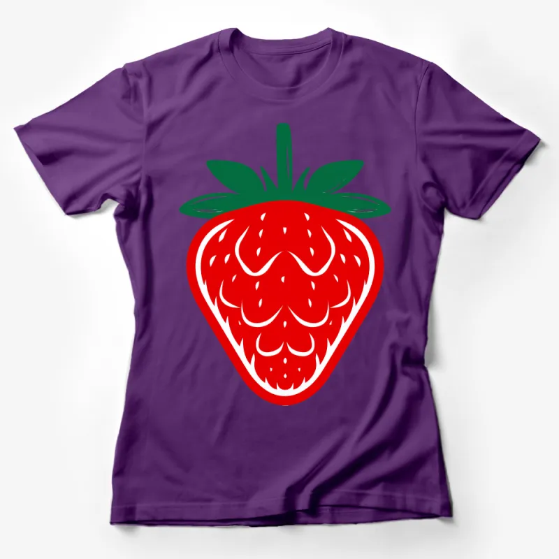 Women's Strawberry Graphic Tee, Cute Summer Fruit Design T-Shirt, Casual Red Berry Top, Soft Cotton Shirt, Gift for Her Female T-Shirt