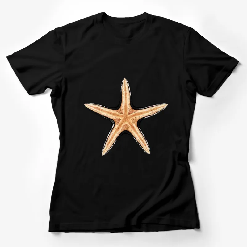 Coastal Chic Starfish Graphic Tee, Beach Lover T-Shirt, Summer Ocean Life Casual Shirt, Unisex Cotton Top, Gift for Marine Enthusiast Female T-Shirt