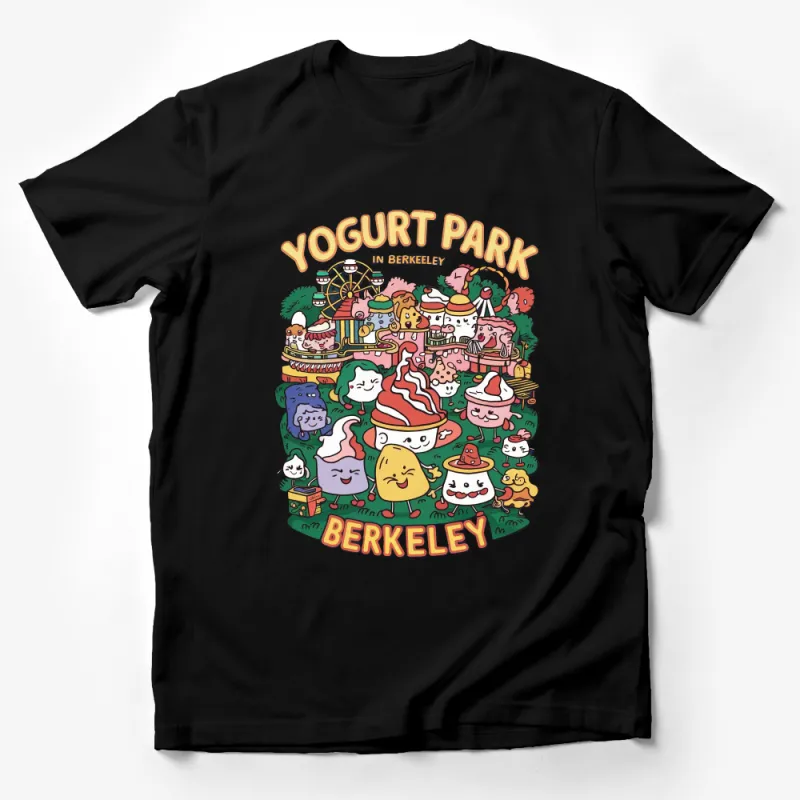 Colorful Yogurt Park Berkeley Graphic Tee, Unisex T-Shirt, Foodies Amusement Park Illustration, Casual Wear, Gift Idea Male T-Shirt