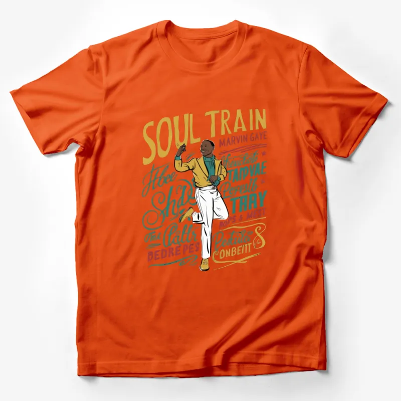 Vintage Soul Train Inspired T-Shirt, Retro Music Dance Graphic Tee, Unisex Funky Party Top Male T-Shirt