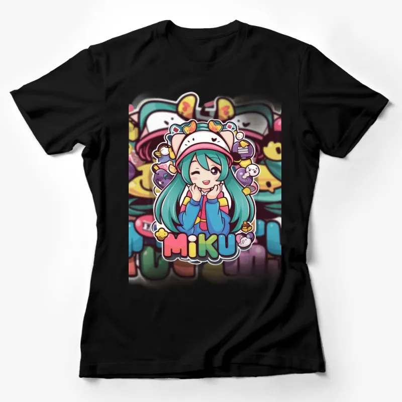 Cute Anime Character T-Shirt, Colorful Casual Tee, Kawaii Graphic Shirt, Unisex Manga Style Apparel, Gift for Anime Fans Female T-Shirt