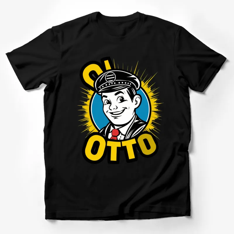 Vintage Otto Cartoon T-Shirt, Retro Style Graphic Tee, Unisex Casual Shirt for All Ages, Comfortable and Stylish Top Male T-Shirt