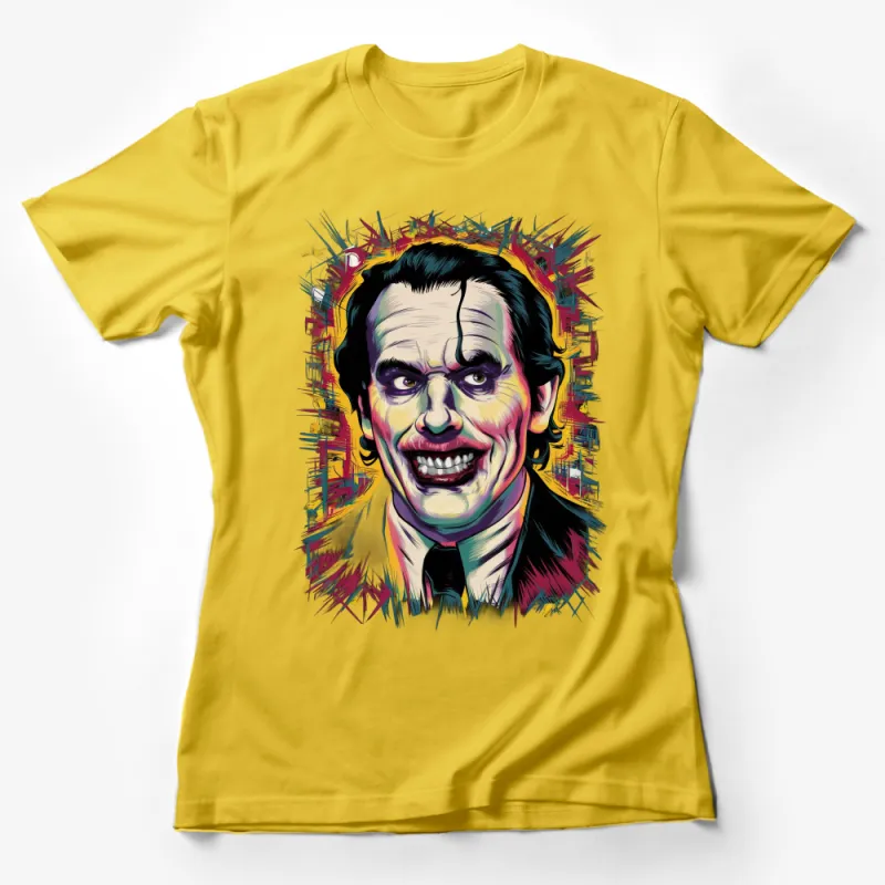 Colorful Comic Style Villain Graphic Tee, Unique Character Art T-Shirt, Vibrant Men's and Women's Top, Fun Casual Wear Female T-Shirt