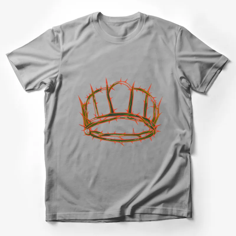 Crown of Thorns Graphic Tee, Christian Faith T-Shirt, Religious Easter Shirt, Unisex Adult Clothing, Inspirational Casual Wear Male T-Shirt