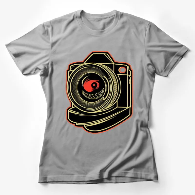 Camera Graphic T-Shirt, Vintage Camera Tee, Photographer Gift, Unisex Cotton Shirt, Retro Photography Shirt, Cool Camera Illustration Female T-Shirt