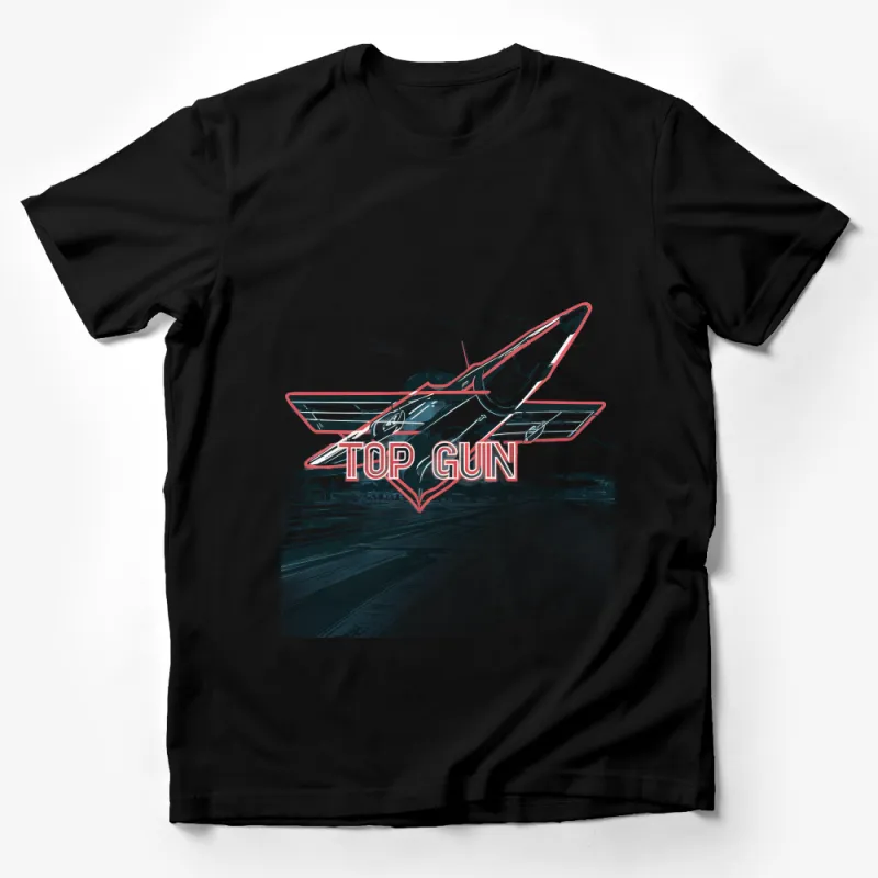 Vintage Style Top Gun Inspired Graphic T-Shirt, Unisex Retro Fighter Jet Design Tee Male T-Shirt