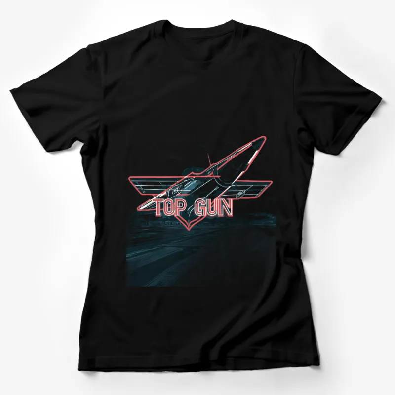 Vintage Style Top Gun Inspired Graphic T-Shirt, Unisex Retro Fighter Jet Design Tee Female T-Shirt