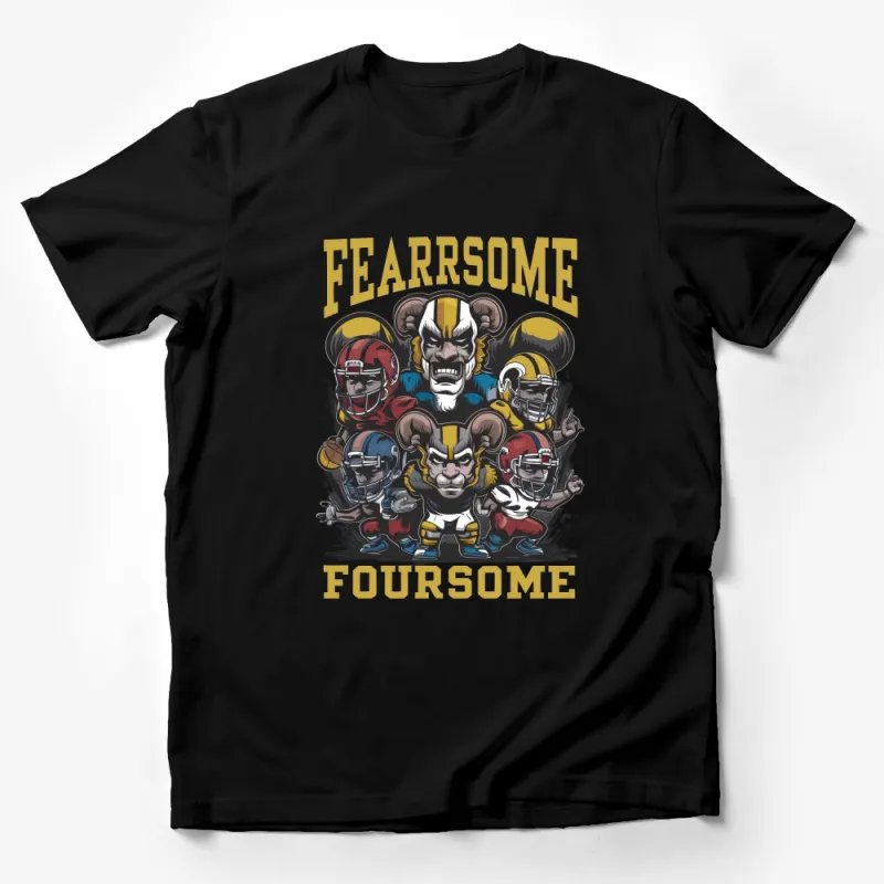 Fearsome Foursome Football T-Shirt, Vintage Style Sports Tee, American Football Fan Gift, Athletic Apparel, Retro Graphic Shirt Male T-Shirt