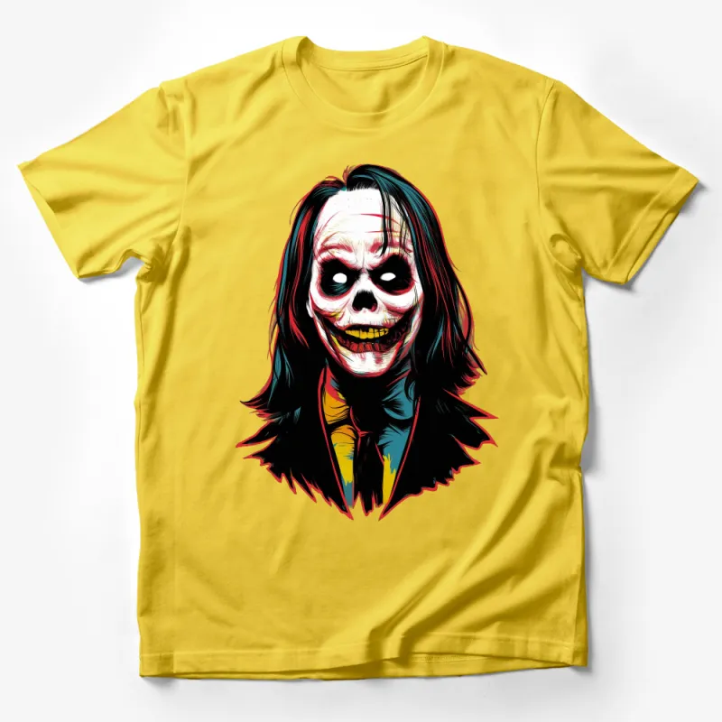 Creepy Clown T-Shirt, Horror Comic Style Tee, Unisex Halloween Shirt, Graphic Novel Fan Apparel, Unique Horror Clothing Male T-Shirt