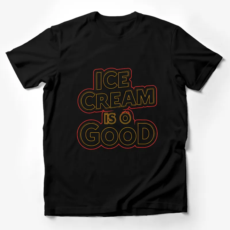 Retro Ice Cream Good Quote T-Shirt, Vintage Style Summer Tee, Unisex Graphic Shirt, Casual Streetwear Top, Soft Cotton Tee, Gift Idea Male T-Shirt