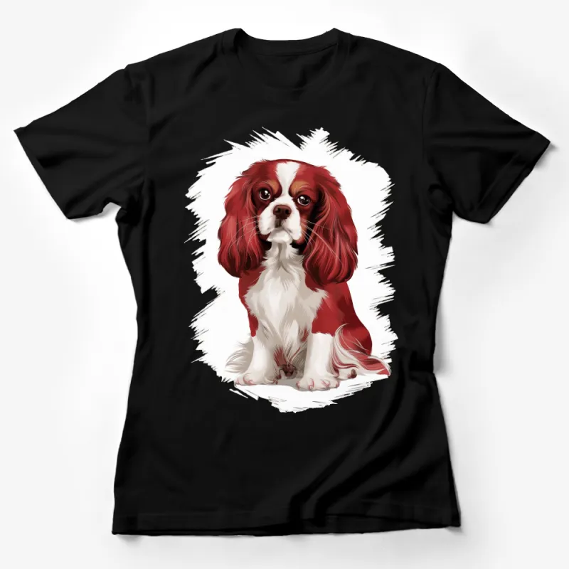 Cavalier King Charles Spaniel T-Shirt, Cute Dog Lover Tee, Unisex Graphic T-Shirt, Pet Portrait Shirt, Casual Canine Apparel Female T-Shirt