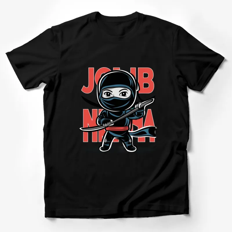 Cute Cartoon Ninja Warrior Kids T-Shirt, Fun and Bold Character Design for Children Male T-Shirt