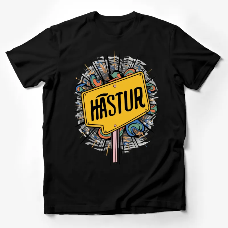 Unisex Hastur Graphic T-Shirt, Street Style Urban Tee, Bold Comic Pop Art Design, Vibrant Casual Wear Male T-Shirt