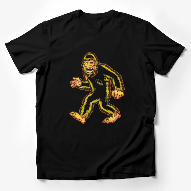 Unique Bigfoot Graphic Tee | Vintage-Inspired Sasquatch Print Shirt | Unisex Mythical Creature T-Shirt | Adventure Cryptid Clothing Male T-Shirt