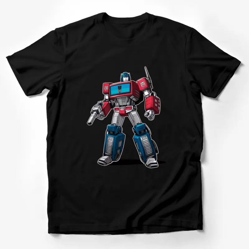 Retro Robot T-Shirt, Classic Mech Warrior Graphic Tee, Unisex Adult Vintage Toy Inspired, Cool Sci-Fi Shirt for Geeks Male T-Shirt